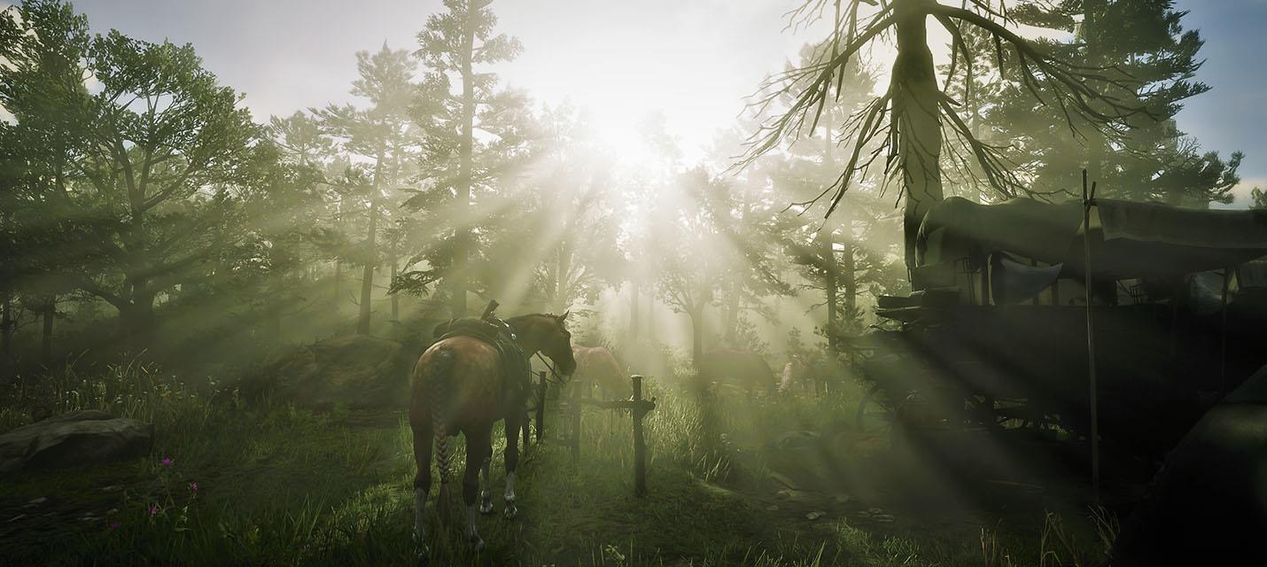 Изображение к Моддер сделал погоду и природу в Red Dead Redemption 2 реалистичнее
