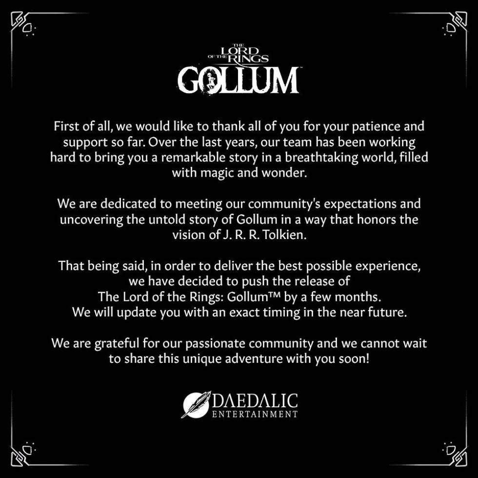 Daedalic Entertainment - Релиз The Lord of the Rings: Gollum отложили на несколько месяцев - screenshot 1