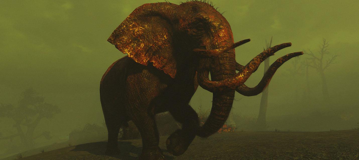 Изображение к Моддер добавил облученных слонов, ядерных фламинго и других мутировавших животных в Fallout 4
