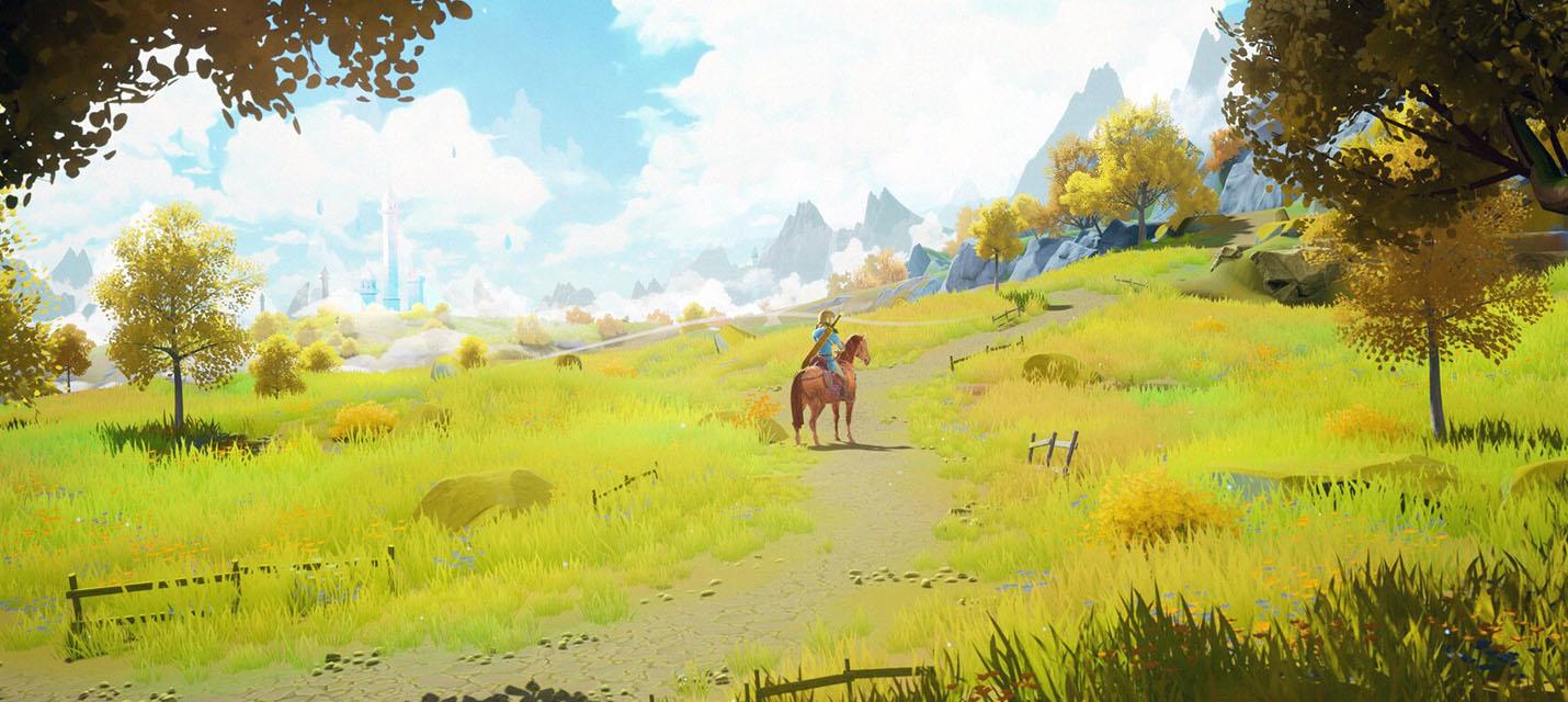 Изображение к Художник из Китая создаёт на Unreal Engine сцены в стиле The Legend of Zelda