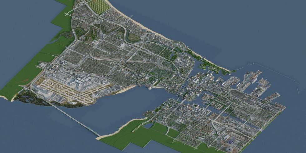 Взгляните на город Гринфилд, построенный в Minecraft