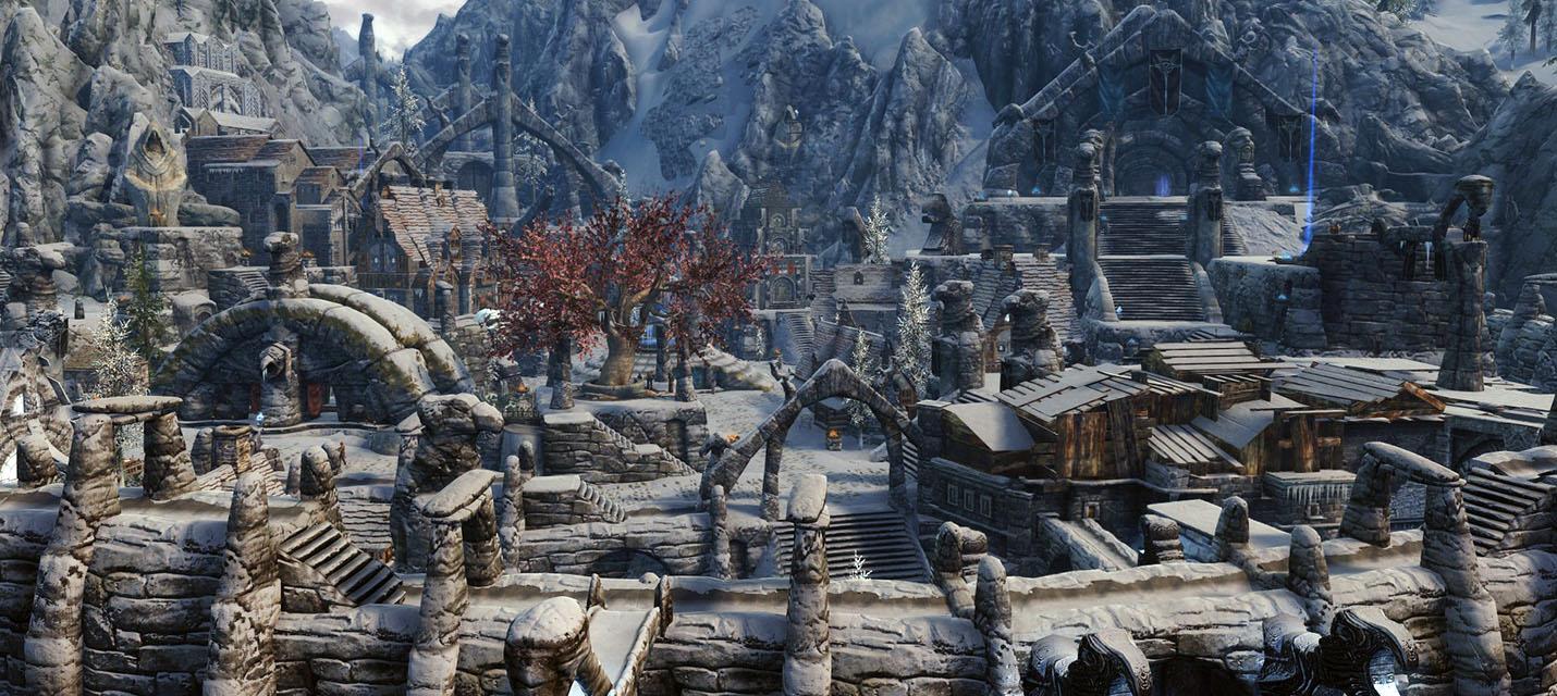 Изображение к Моддер добавил в TES V: Skyrim целый город, с более чем сотней магов