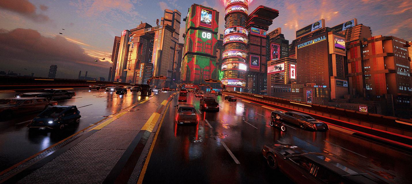 Изображение к Модификация повышает плотность трафика в Cyberpunk 2077