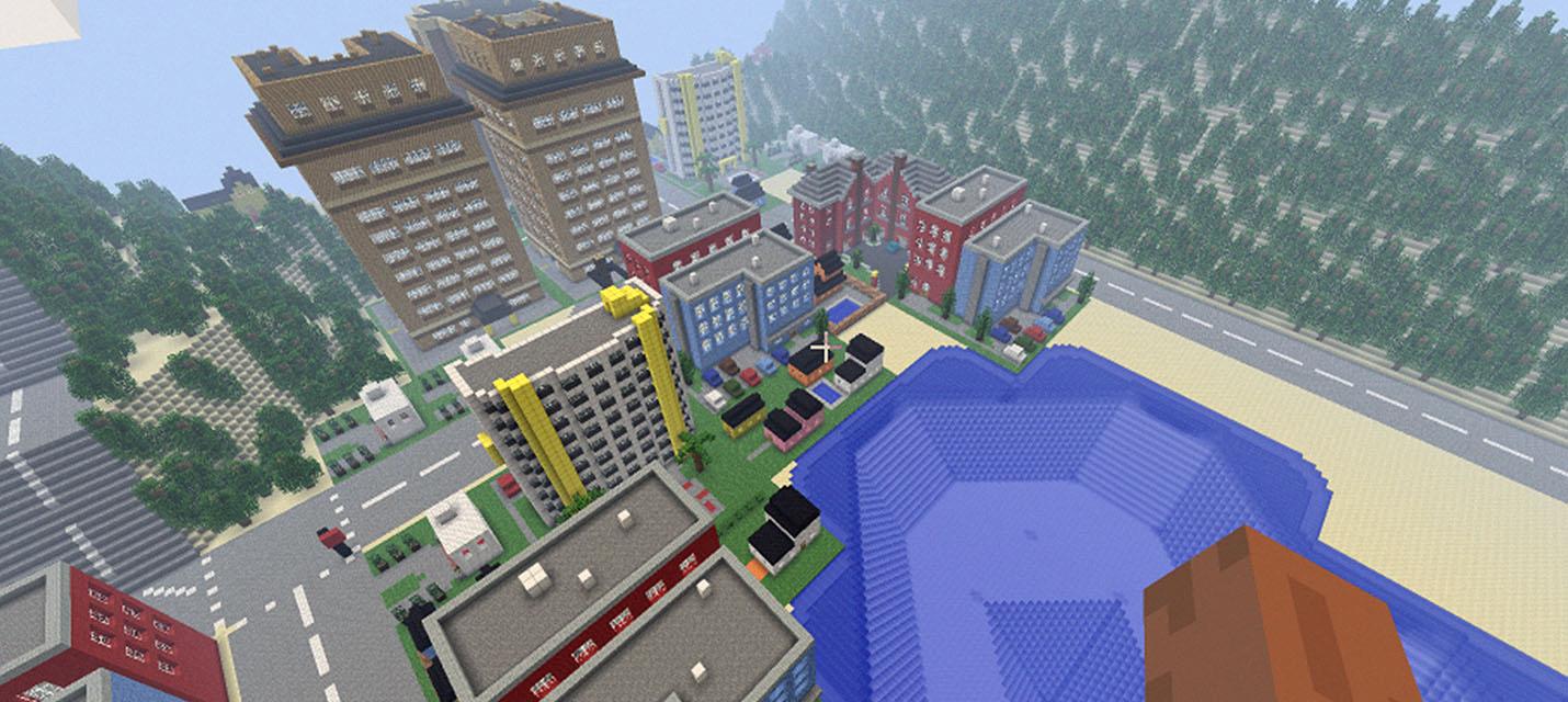 Изображение к С помощью мода можно переносить в Minecraft целые города из SimCity 2000