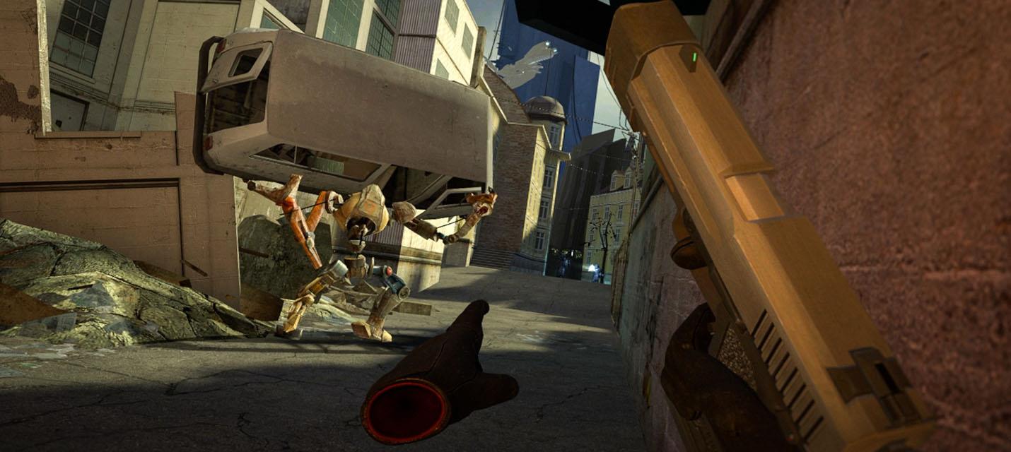 Изображение к Для фанатской Half-Life 2 VR вышло обновление — теперь у всего оружия видны руки