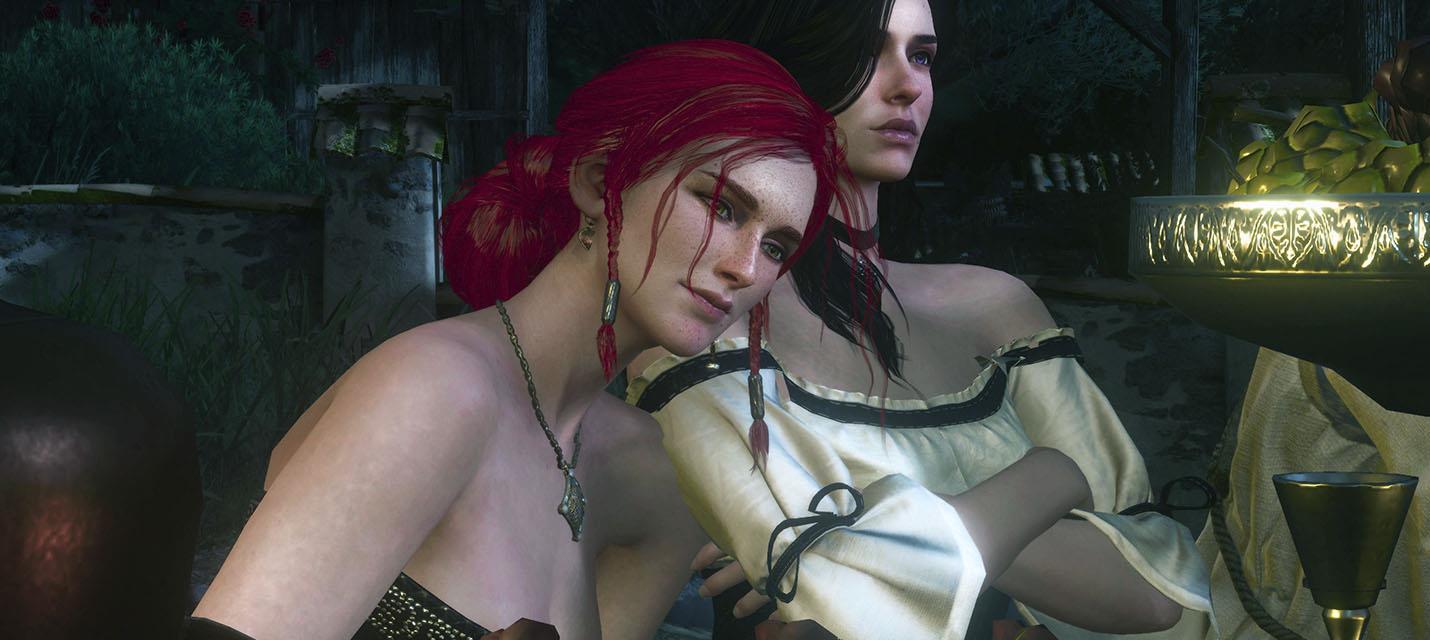 Изображение к Благодаря моду Геральт в The Witcher 3: Wild Hunt может крутить роман с Трисс и Йенн одновременно