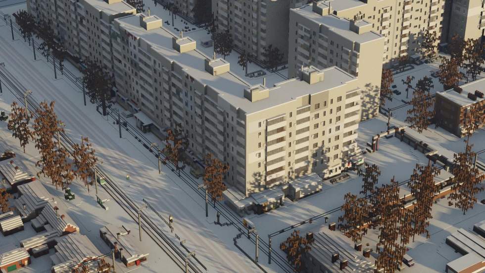 Minecraft - В Minecraft воссоздали 90 квадратных метров Таганрога и кусочек заснеженной Москвы 60-х - screenshot 1