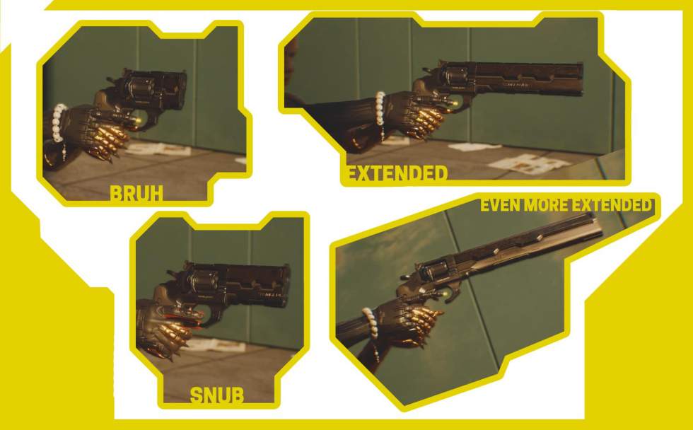 Моддер добавил пушкам в Cyberpunk 2077 несколько видов стволов — есть