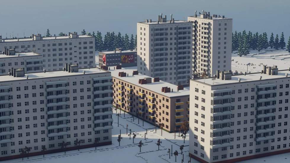 Minecraft - В Minecraft воссоздали 90 квадратных метров Таганрога и кусочек заснеженной Москвы 60-х - screenshot 6