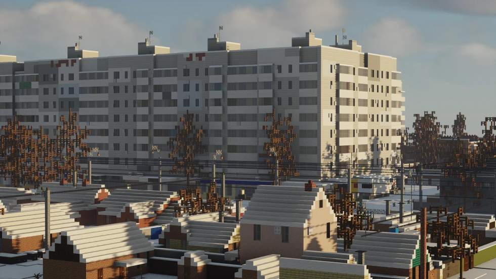 Minecraft - В Minecraft воссоздали 90 квадратных метров Таганрога и кусочек заснеженной Москвы 60-х - screenshot 3
