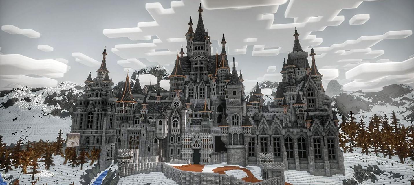 Изображение к В Minecraft построили замок Леди Димитреску из Resident Evil: Village