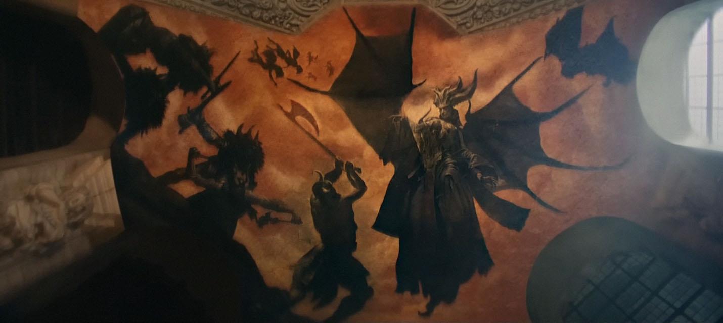 Изображение к «Собор Дьябло» — художники написали мрачный мурал по мотивам Diablo IV в настоящей часовне