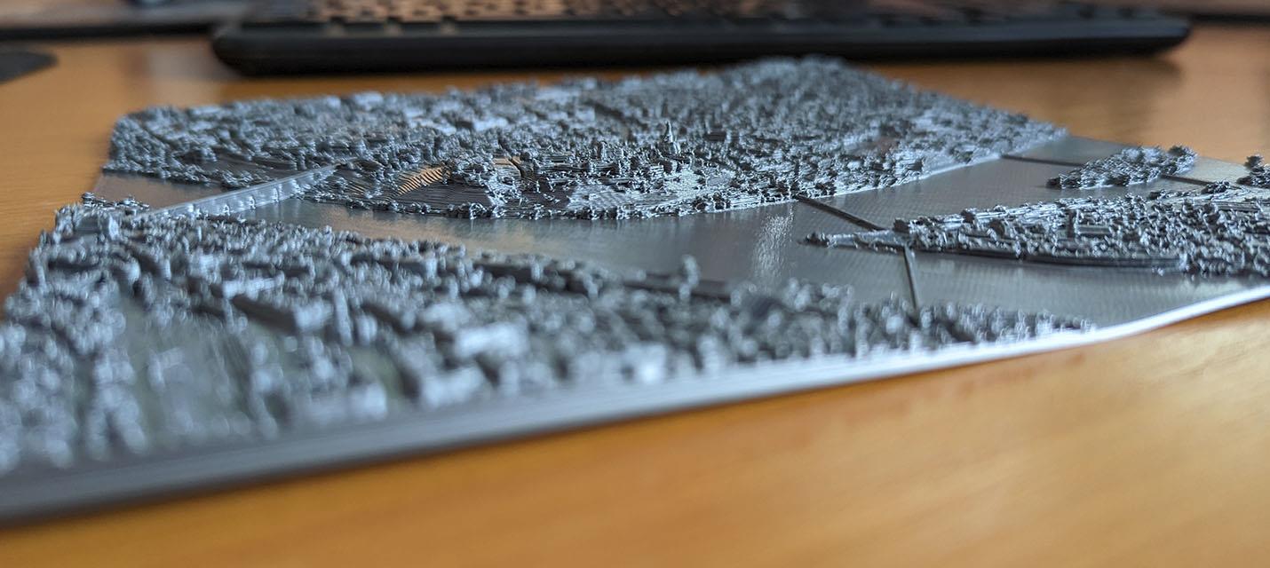 Изображение к Часть города, созданного в Cities: Skylines, напечатали на 3D-принтере