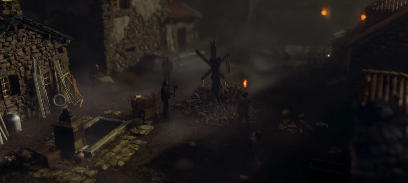 Изображение к Миниатюрная деревня и замок — локации ремейка Resident Evil 4 сняли в технике тилт-шифт
