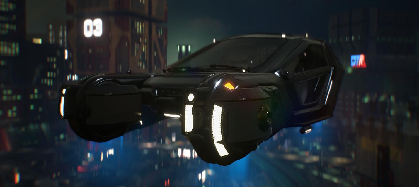 Изображение к В Cyberpunk 2077 добавили летающий автомобиль из «Бегущего по лезвию 2049»