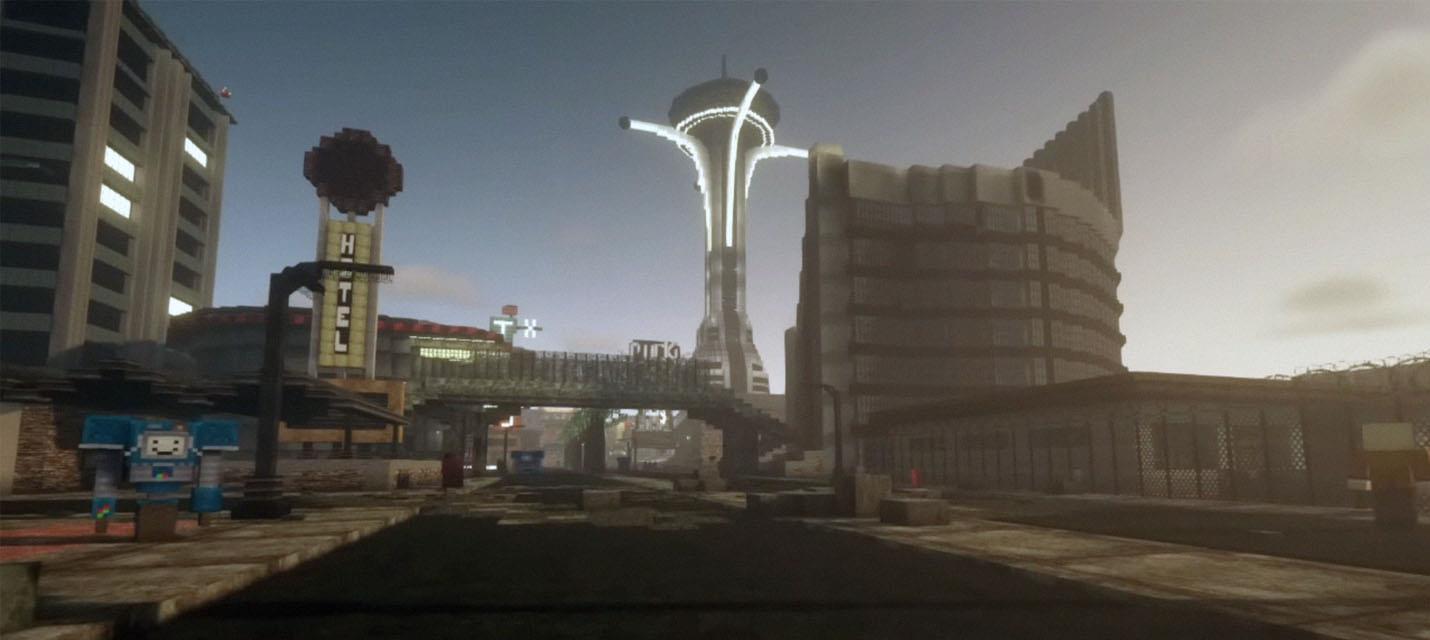 Изображение к Моддеры перенесли всю Мохаве из Fallout: New Vegas в Minecraft