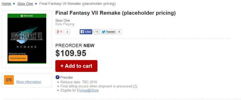 Final Fantasy - Final Fantasy VII Remake выйдет на PS4 и также на Xbox One, говорит EB Games - screenshot 2