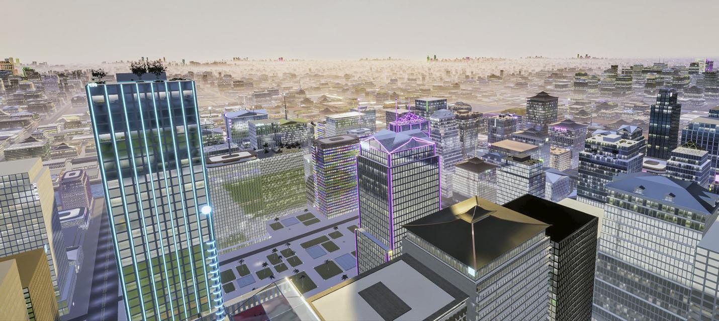 Изображение к Vuntra City — симулятор прогулок по огромному сгенерированному городу с интерьерами