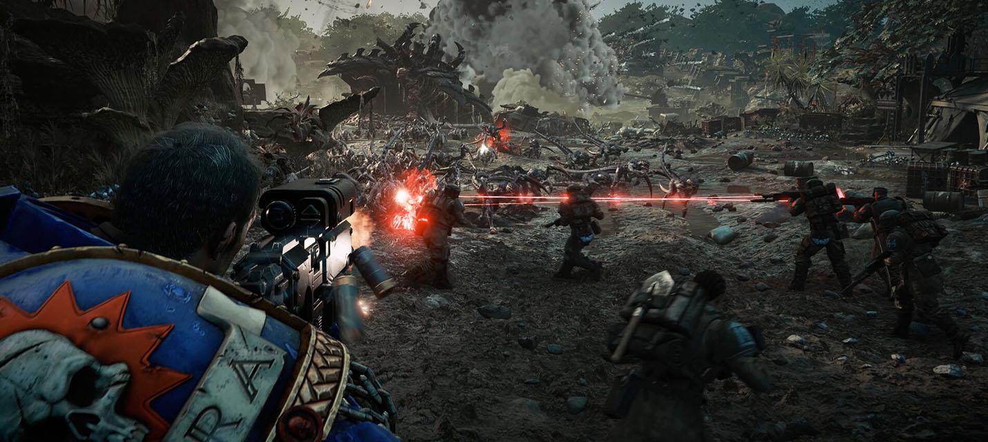 Изображение к Сражения с полчищами тиранидов — геймплей Warhammer 40,000: Space Marine 2
