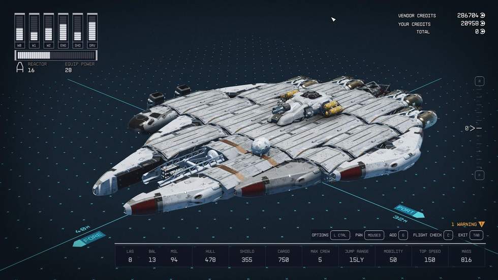 Starfield - «Серенити», «Тысячелетний сокол», «USCSS Прометей» — какие корабли создают в Starfield - screenshot 5