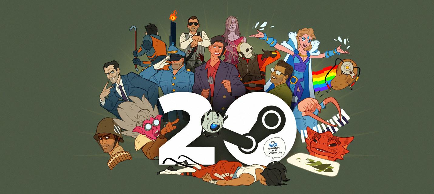 Изображение к Valve запустила распродажу и ивент по случаю 20-летия Steam