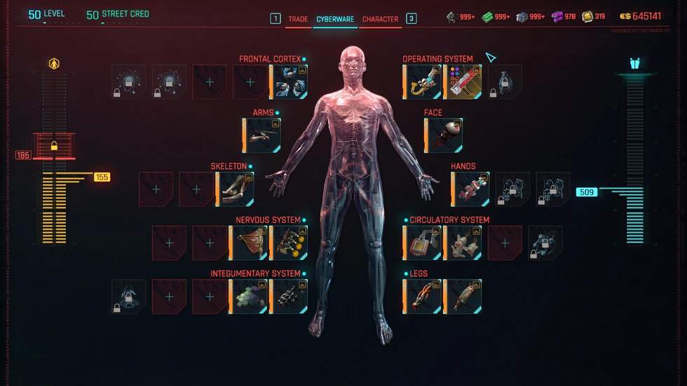 Модификация разблокирует в Cyberpunk 2077 больше ячеек под импланты