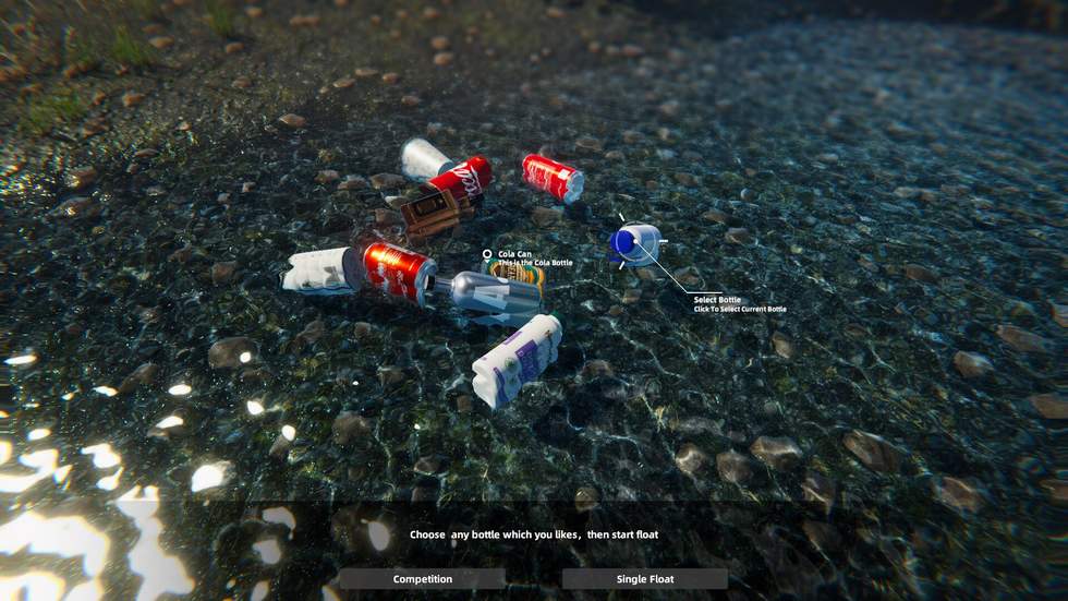 Вышла Bottle Can Float — игра про наблюдение за плывущими по реке буты