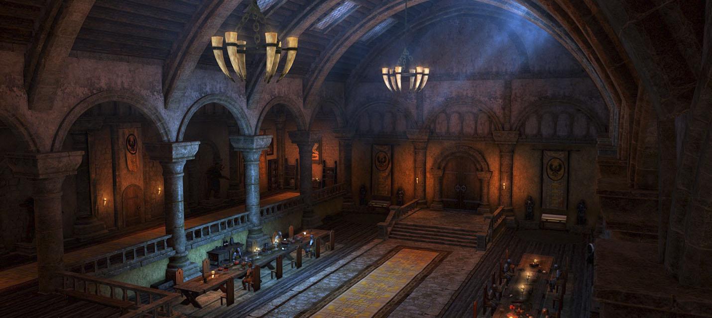 Изображение к Скриншоты большого зала замка Брума из ремастера Skyblivion