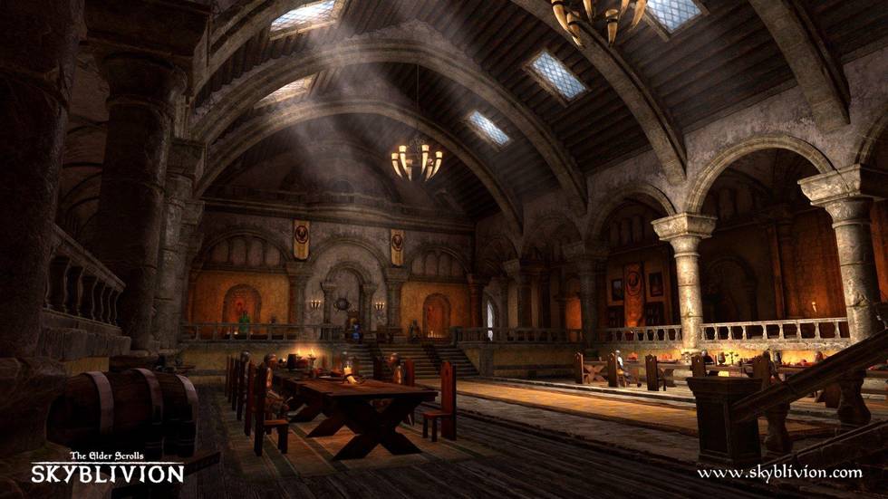 Skyblivion - Скриншоты большого зала замка Брума из ремастера Skyblivion - screenshot 3