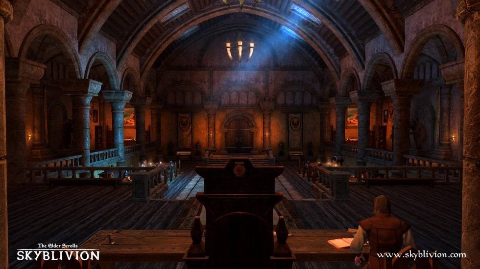 Skyblivion - Скриншоты большого зала замка Брума из ремастера Skyblivion - screenshot 4