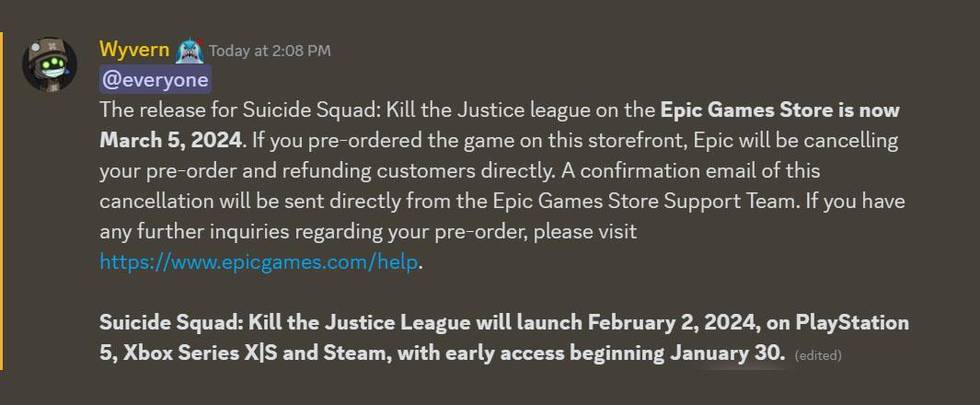 Suicide Squad: Kill the Justice League перенесли на март в Epic Games