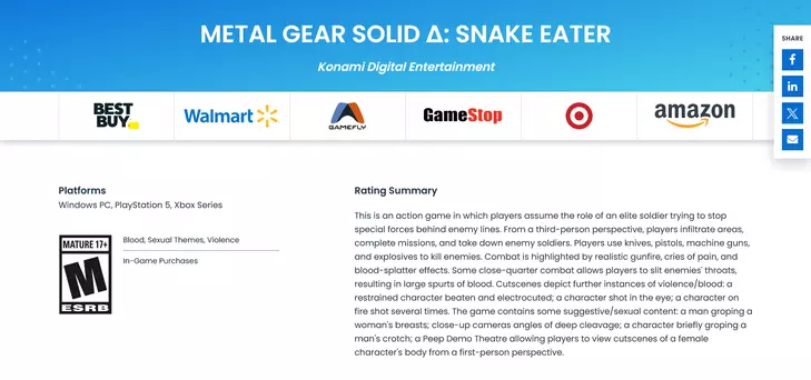 В MGS Delta: Snake Eater вернется режим у управляемой в кат-сценах камерой от первого лица