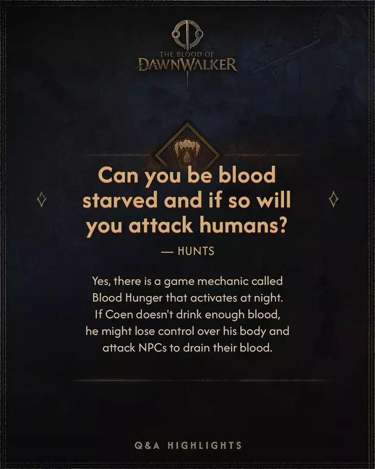 Жажда крови может вынудить главного героя The Blood of Dawnwalker напасть на NPC