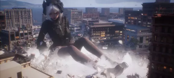 Indie - Новые кадры Giantess Playground — игры про нашествие гигантской девушки, разрушающей город - screenshot 9