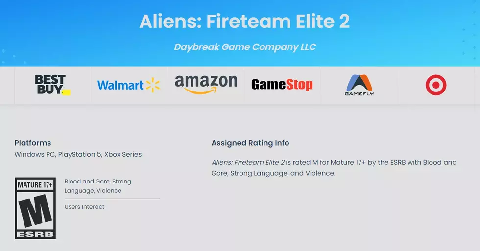 Неанонсированное продолжение Aliens: Fireteam Elite заметили на сайте организации ESRB