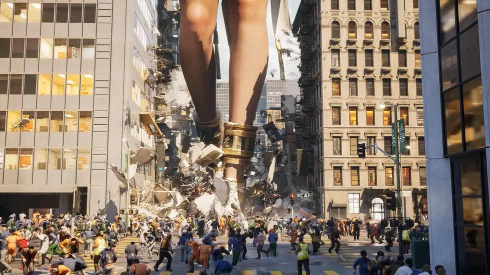 В раннем доступе вышла Giantess Playground — игры про нашествие гигантской девушки