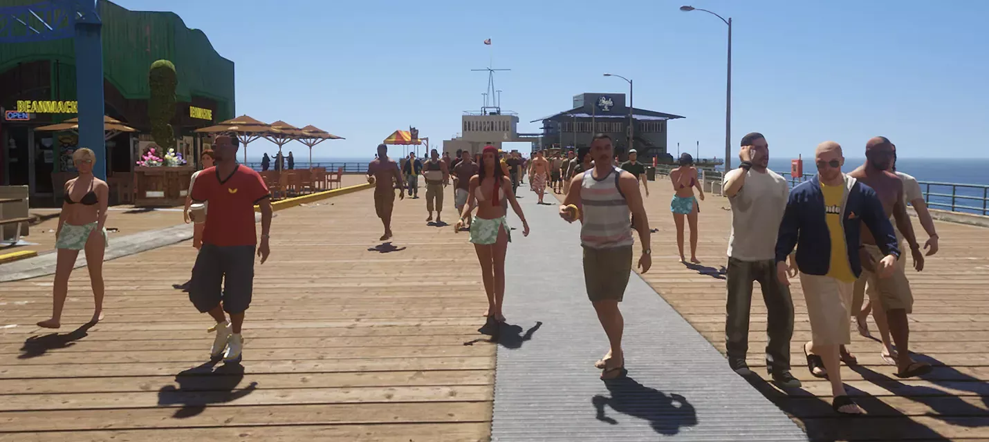 Изображение В Grand Theft Auto V наполнили улицы толпами пешеходов Изображение к В Grand Theft Auto V наполнили улицы толпами пешеходов