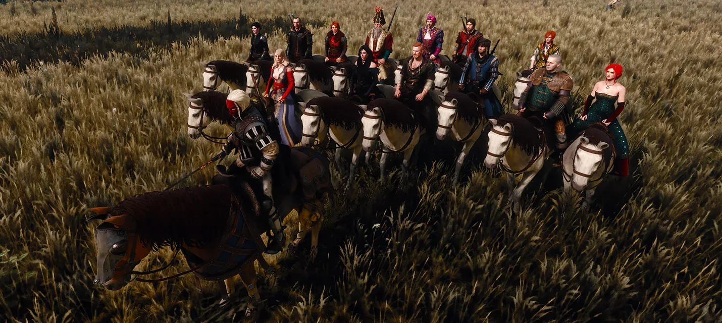 Геральт теперь может путешествовать по Континенту на лошадях в сопровождении десятка персонажей