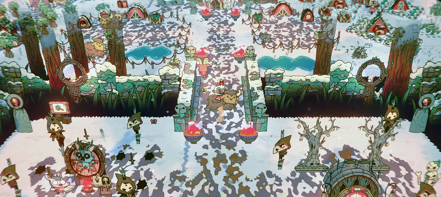 Изображение Для Cult of the Lamb вышло снежное дополнение Woolhaven и бесплатное обновление Изображение к Для Cult of the Lamb вышло снежное дополнение Woolhaven и бесплатное обновление