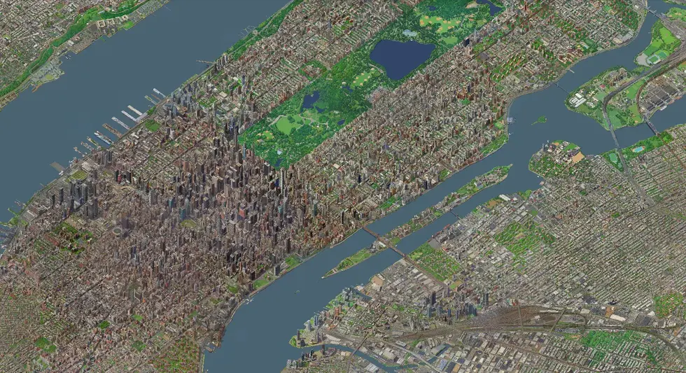 Инженер воссоздал весь Нью-Йорк в виде изометрической карты в духе SimCity