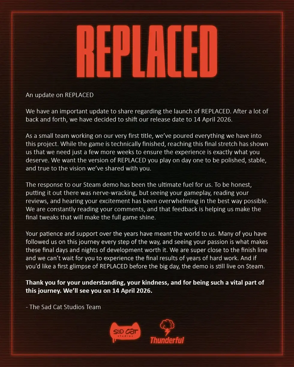 Replaced перенесли на 14 апреля 2026 года