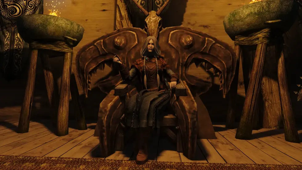 Мод для TES V: Skyrim добавил ярлам уникальные позы на тронах
