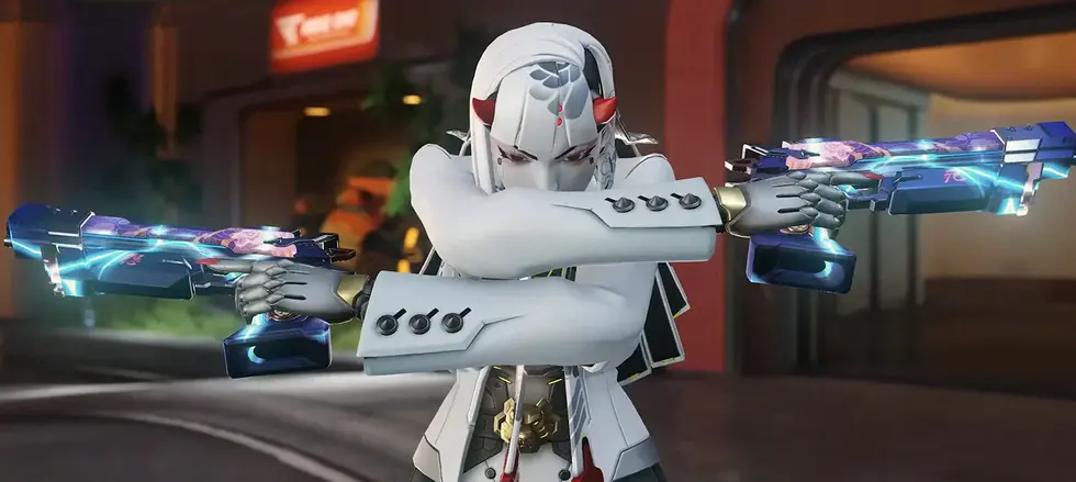 Шион — новый герой Overwatch с двумя пистолетами и мотоциклом