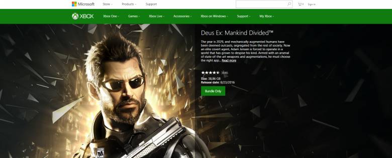Deus Ex: Mankind Divided - На Xbox One Deus Ex: Mankind Divided  займет около 38GB - screenshot 1