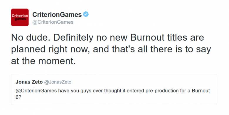 Criterion Games - Criterion пока не планируют новый Burnout - screenshot 1