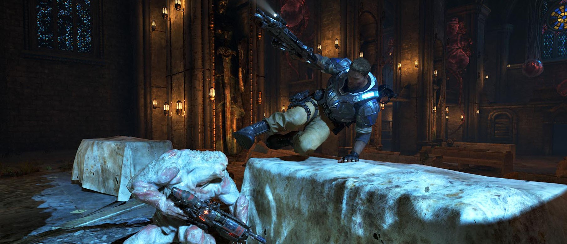 Изображение к На старте в Gears of War 4 будет сплитскрин кооператив на PC и кроссплатформенная поддержка