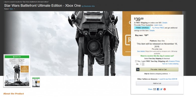 Star Wars: Battlefront - UPD: Star Wars: Battlefront Ultimate Edition официально анонсирована - screenshot 1