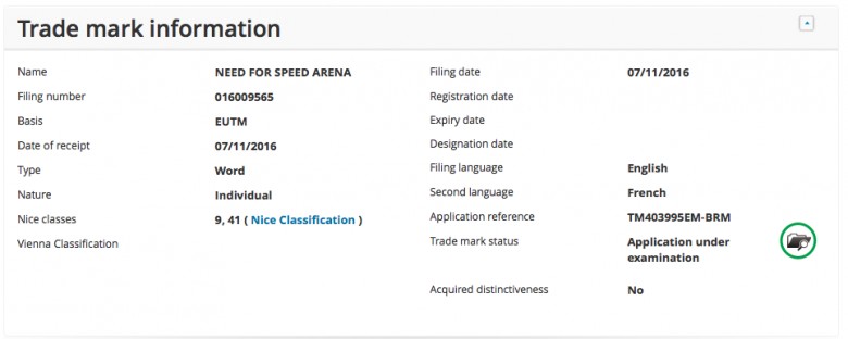 Electronic Arts - EA зарегистрировали торговую марку Need for Speed Arena - screenshot 1