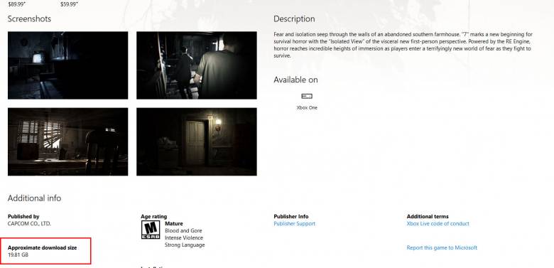 PC - Xbox One версия Resident Evil 7 займет всего 20GB - screenshot 1