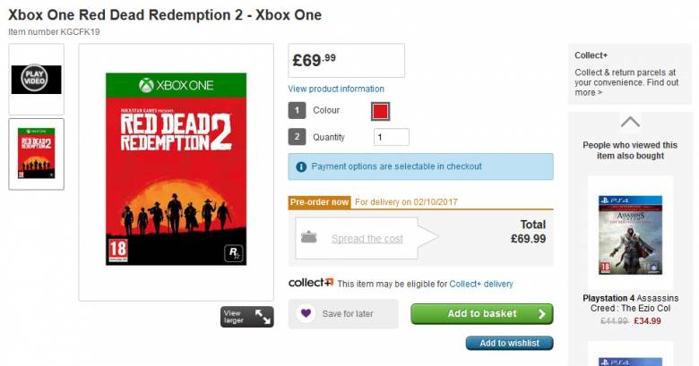 Red Dead Redemption 2 - Слух: Red Dead Redemption 2 выйдет 2 Октября - screenshot 1